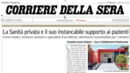Corriere della Sera: La Sanità privata e il suo instancabile supporto ai pazienti