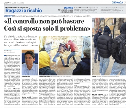 «Il controllo non può bastare. Così si sposta solo il problema»