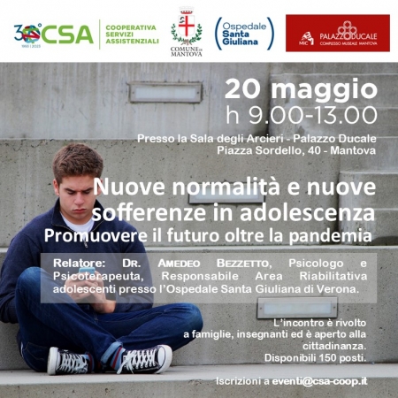 Nuove normalità e nuove sofferenze in adolescenza. Promuovere il futuro oltre la pandemia.